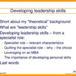 Developing Leadership Skills