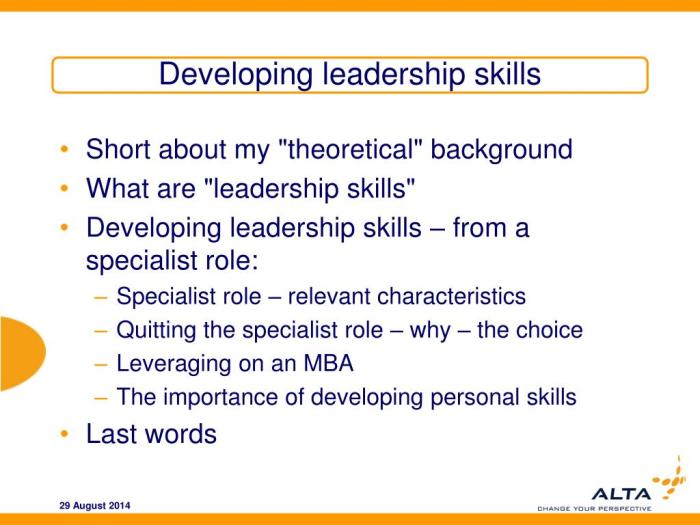 Developing Leadership Skills